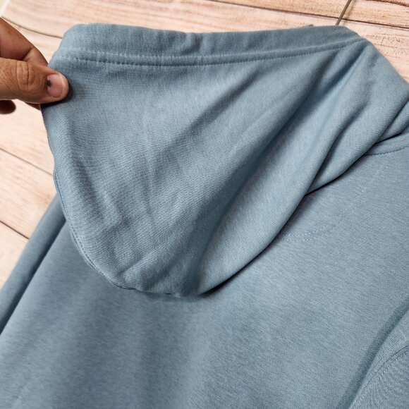 NWT Life Is Good Men's Hoodie M Sweatshirt Chair Relaxing Light Blue Pockets - Picture 16 of 16